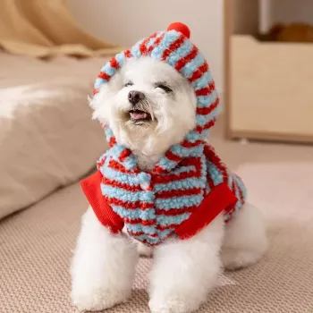 Cute Striped Dog Hoodie: Warmth for Small & Medium Pets